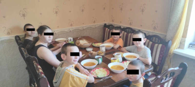 Von uns mit versorgte Waisenkinder